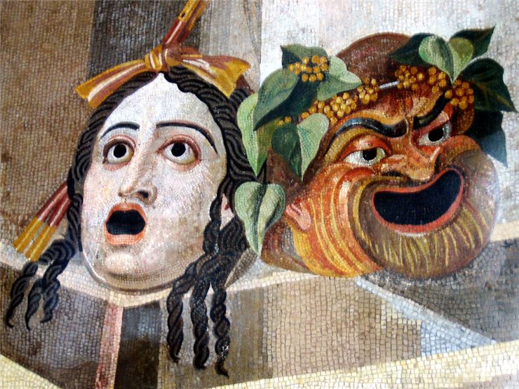 ancient greek theatre tragedy masks